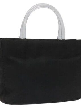 PRADA Hand Bag Nylon Black Auth KD065